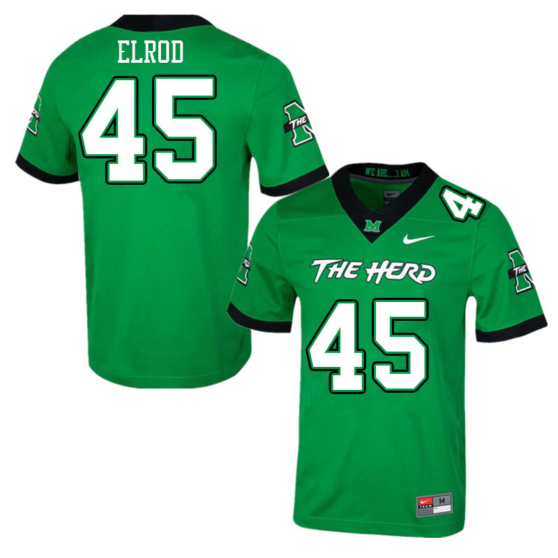 Men #45 Gabe Elrod Marshall Thundering Herd College Football Jerseys Stitched-Green